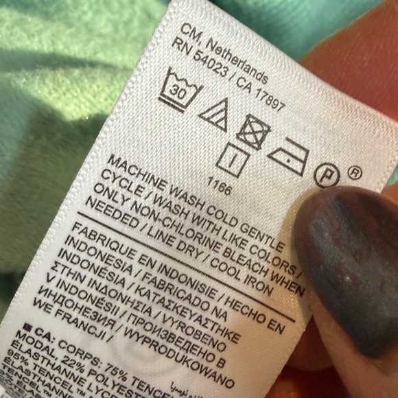 Athleta Purana Seafoam Green V-Neck Wrap Sweatshirt Size Small - Picture 11 of 12